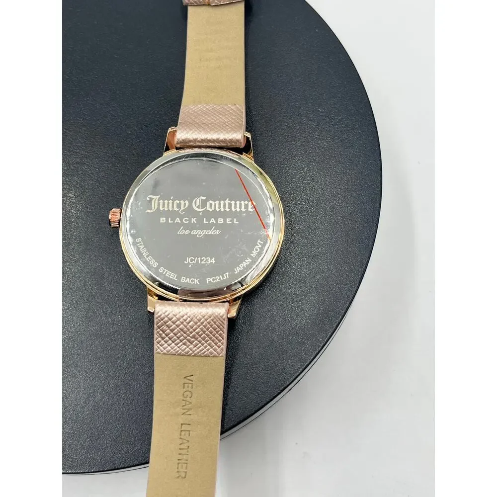 Juicy Couture Black‎ Label JC/1234RGPK Heart Diamond metallic rose gold Watch